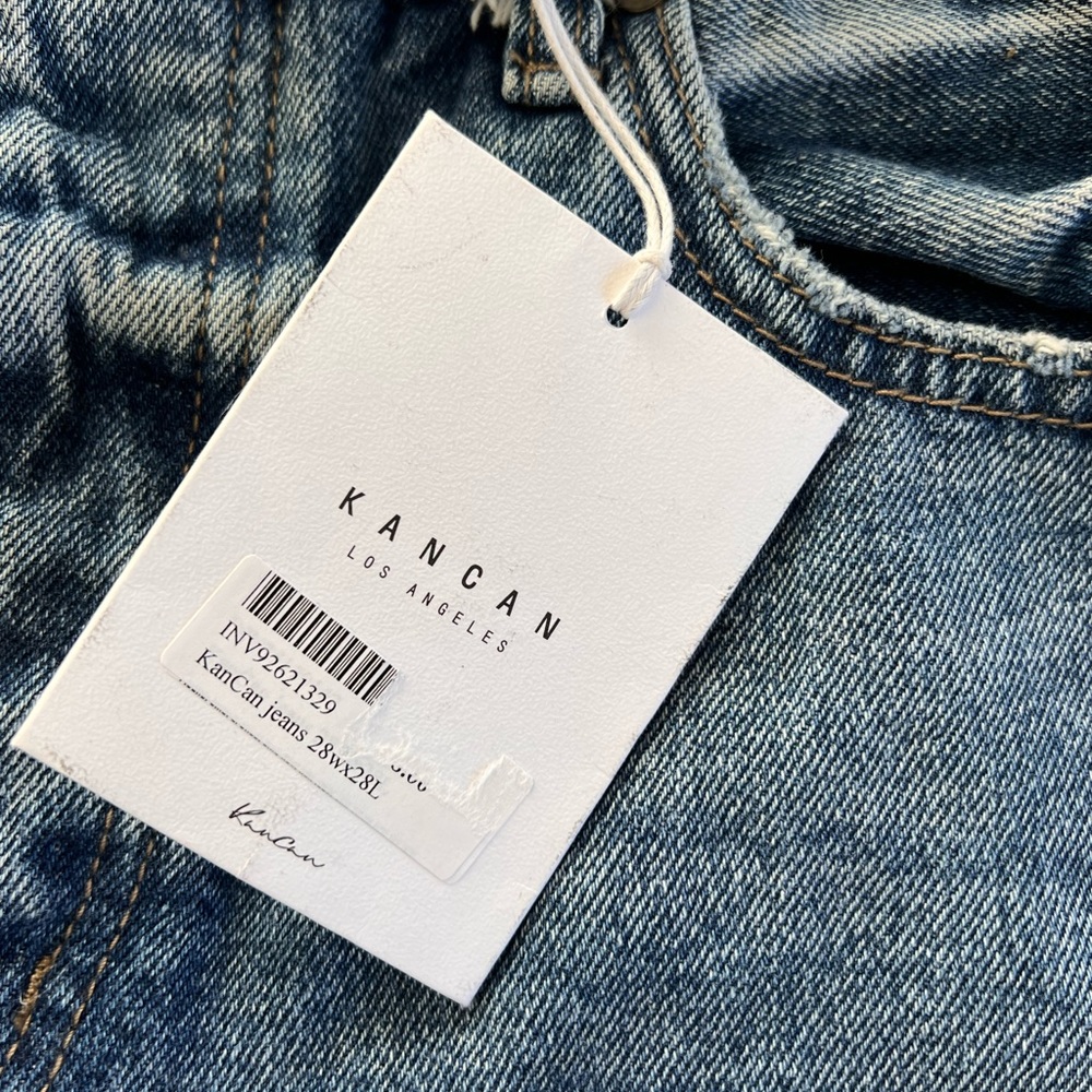 KAN CAN High Rise Destroyed 90s Boyfriend Jean size 28 NWOT - Picture 10 of 11